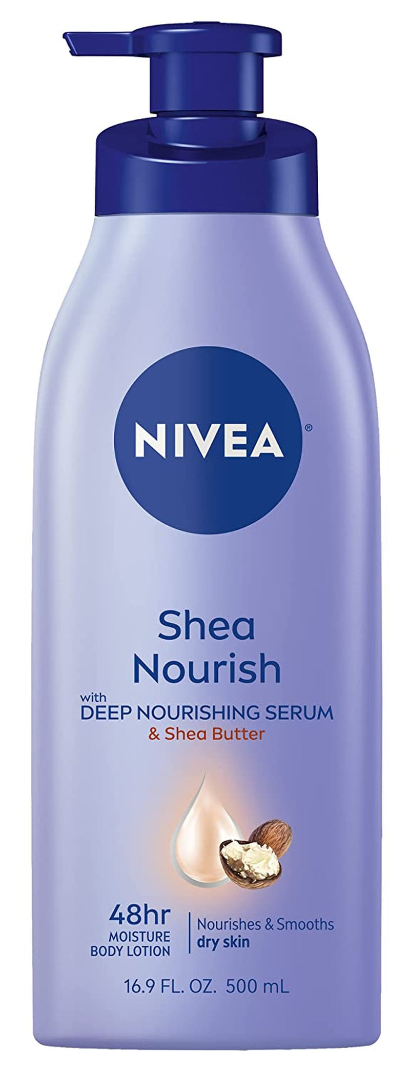 Shea Nourish Body Lotion, Dry Skin Lotion with Shea Butter, 16.9 Fl Oz Pump Bottle