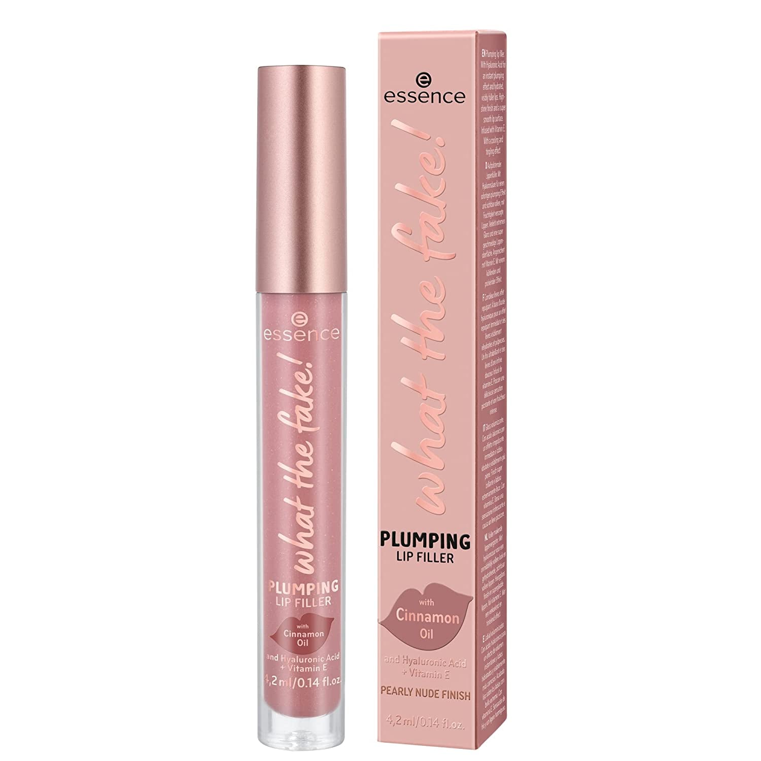 | What the Fake! Plumping Lip Filler | Volumizing Lip Gloss Made with Hyaluronic Acid and Vitamin E | Vegan & Cruelty Free | Free from Gluten, & Parabens (02 | Oh My Nude!)