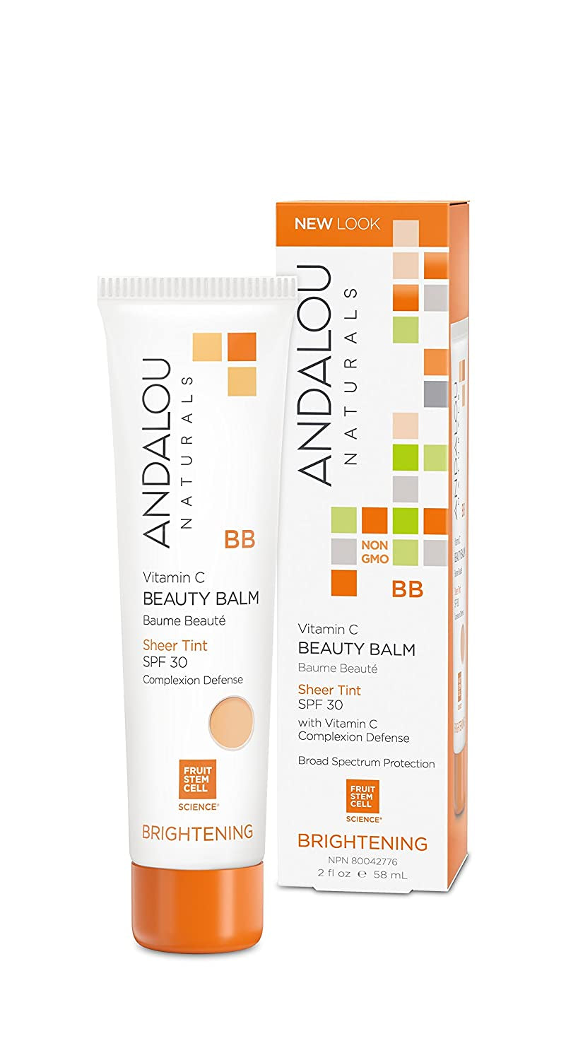Vitamin C BB Beauty Balm Sheer Tint SPF 30, 2-In-1 BB Cream & Face Sunscreen with Broad Spectrum Protection, Mineral Sunscreen with Non-Nano Zinc Oxide, 2 Fl Oz