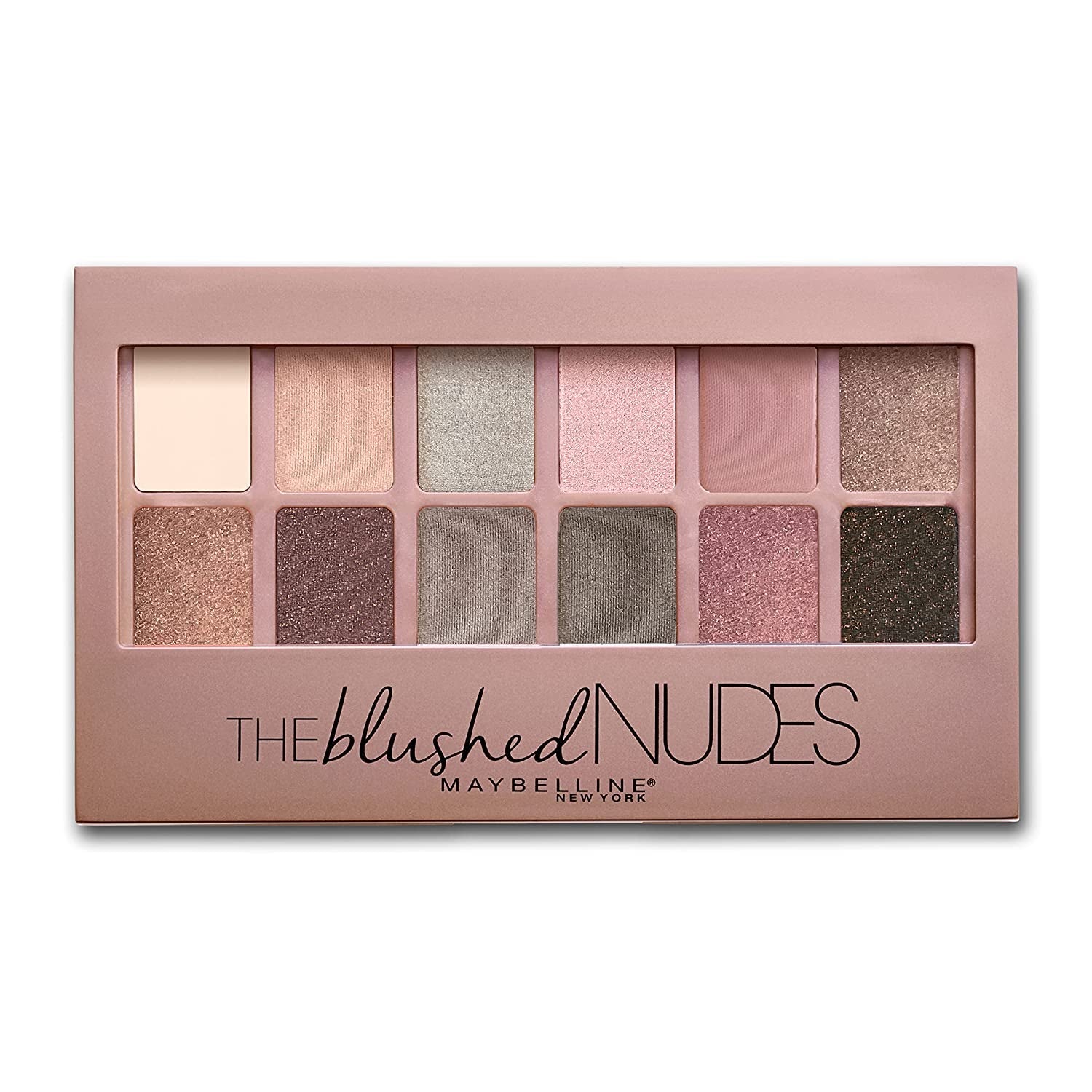 the Blushed Nudes Eyeshadow Palette Makeup, 12 Pigmented Matte & Shimmer Shades, Blendable Powder, 1 Count